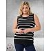 KAFFE CURVE Top/Spencer Lizzy Zwart/Wit